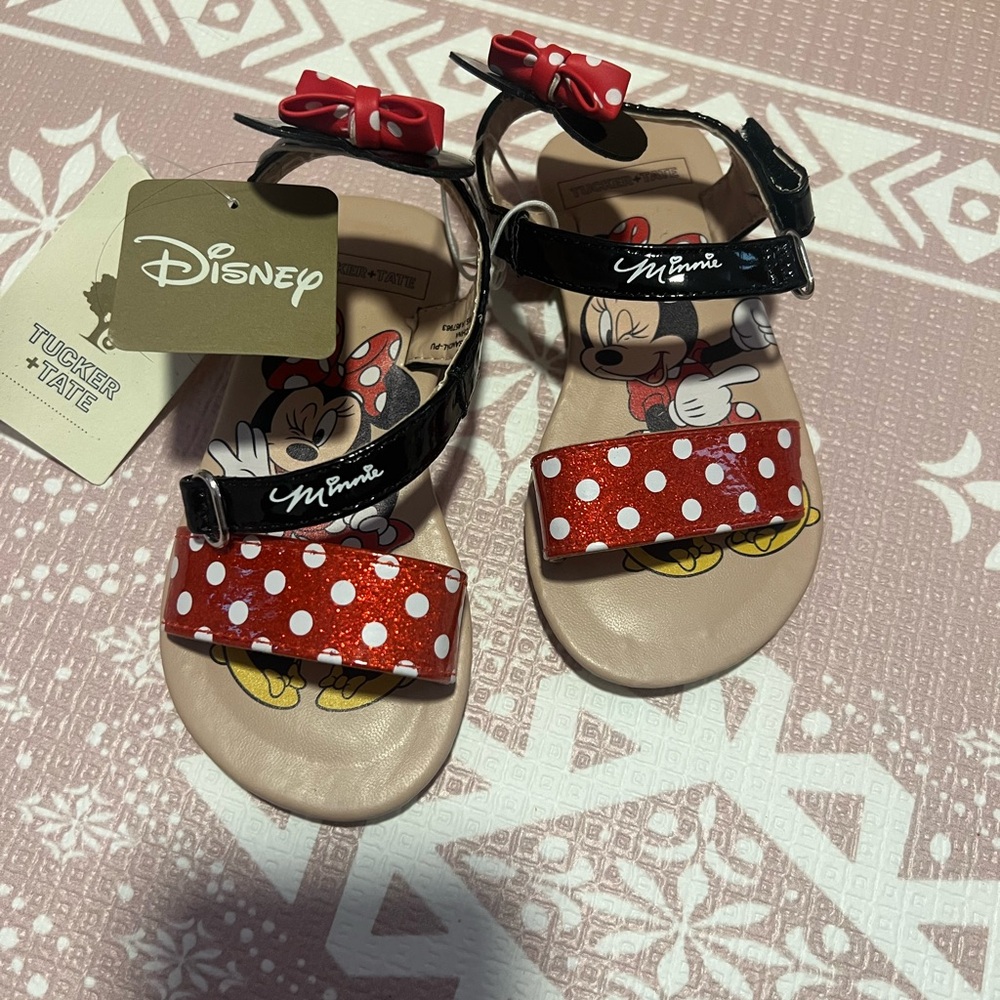 Brand new Tucker + Tate Disney Minnie Mouse Red and Black Kids Sandals